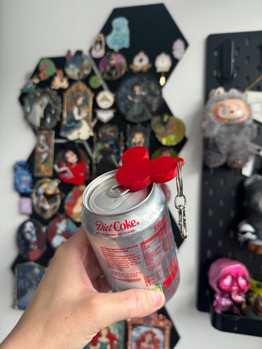 Red Glittery Mouse Can Opener