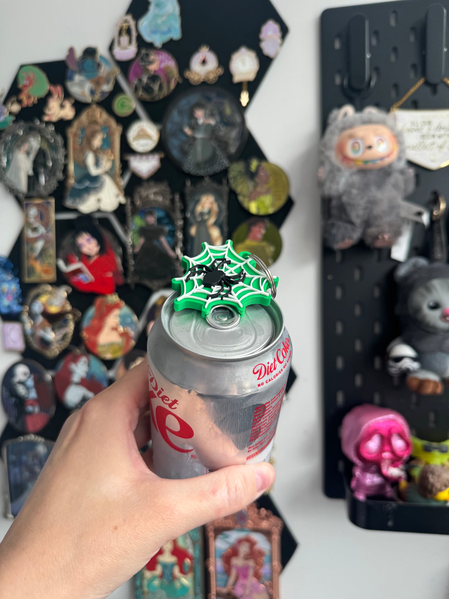 Green Spiderweb Can Opener