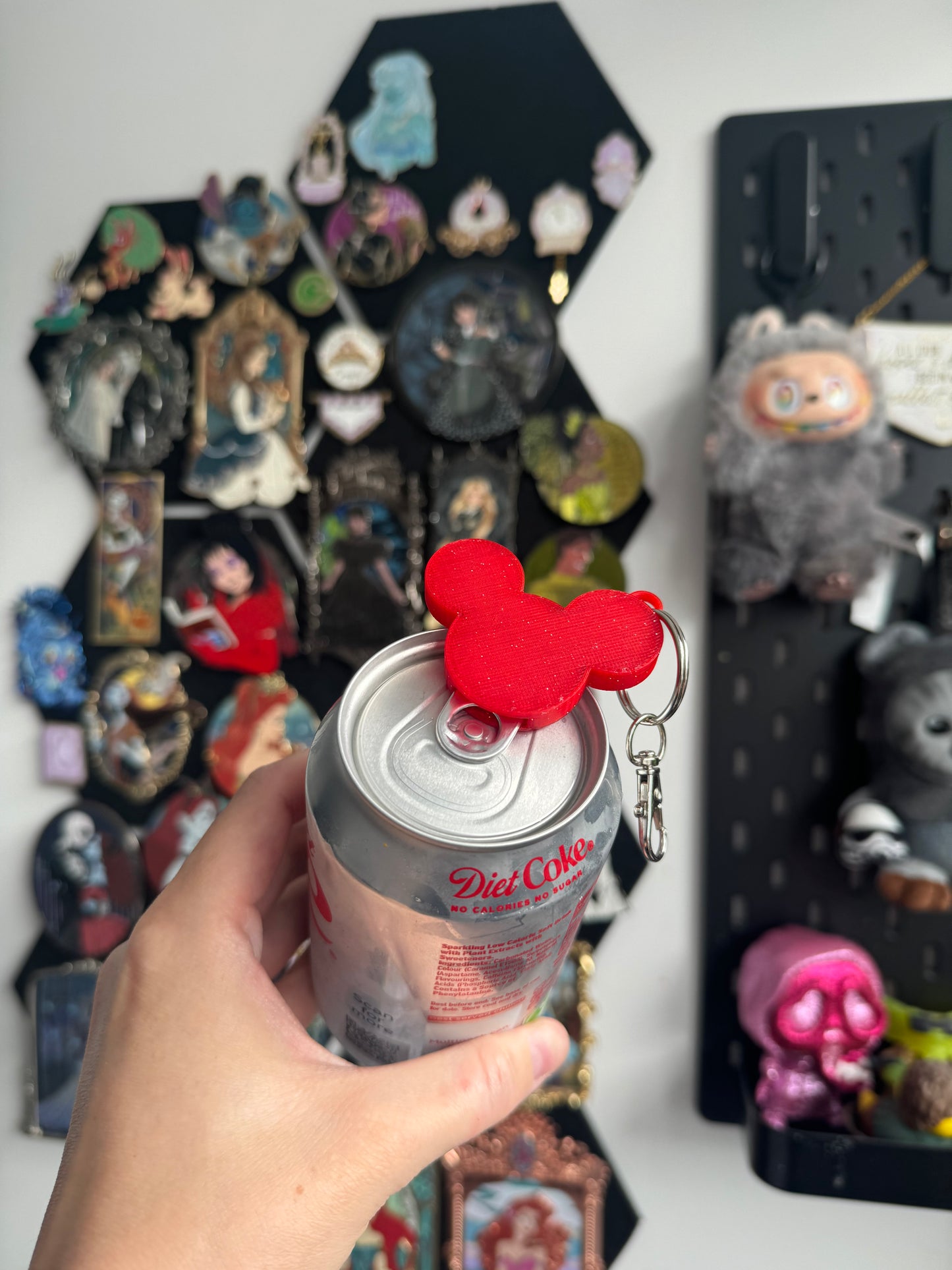 Red Glittery Mouse Can Opener