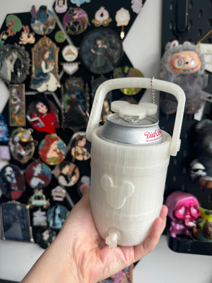 Glittery White Mouse Can Cooler