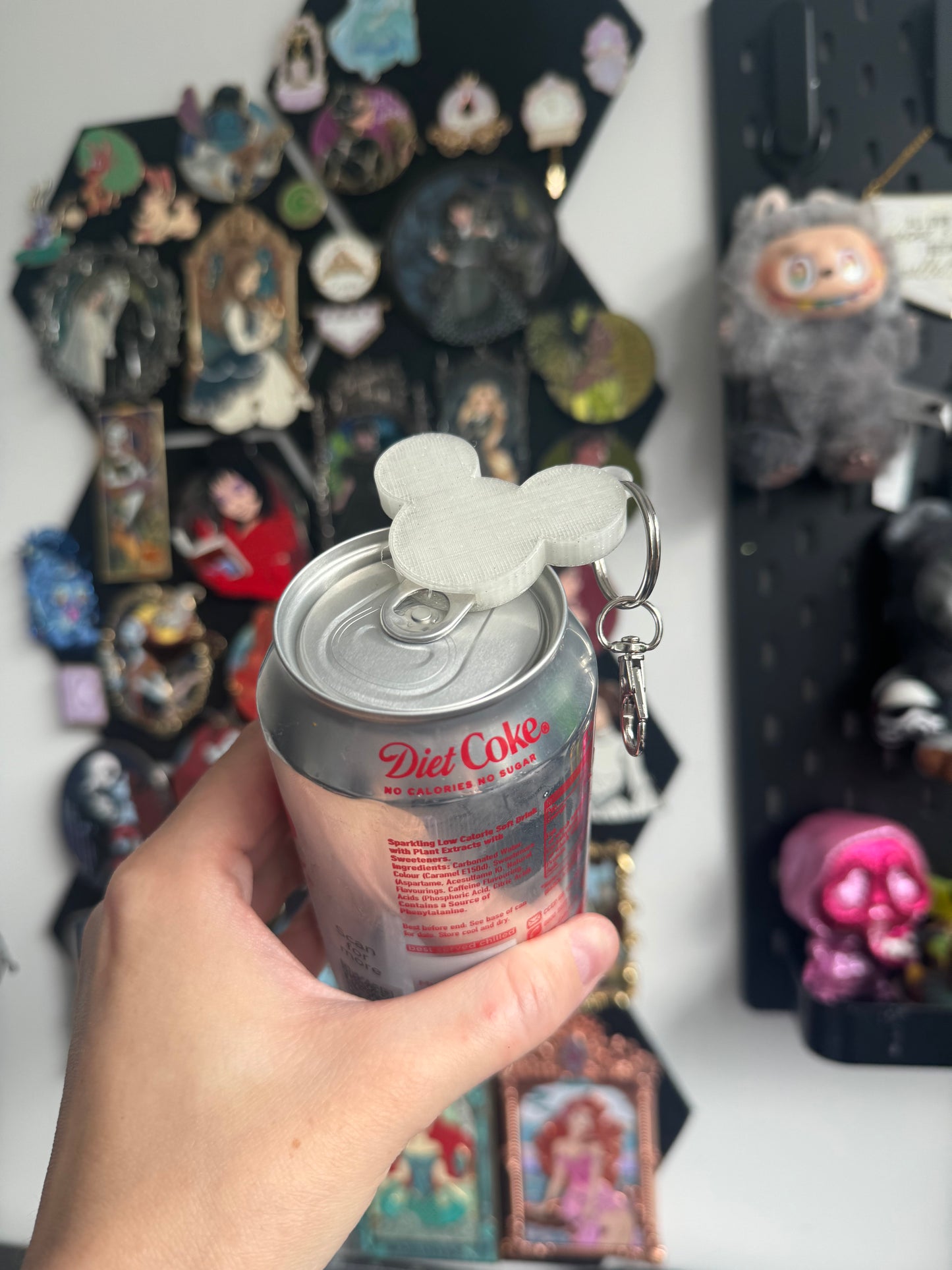 White Glittery Mouse Can Opener