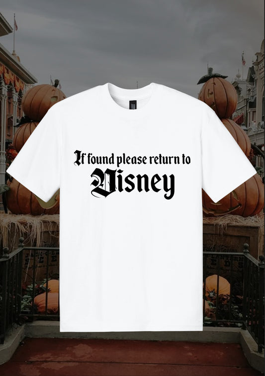 If Found Please Return T Shirt