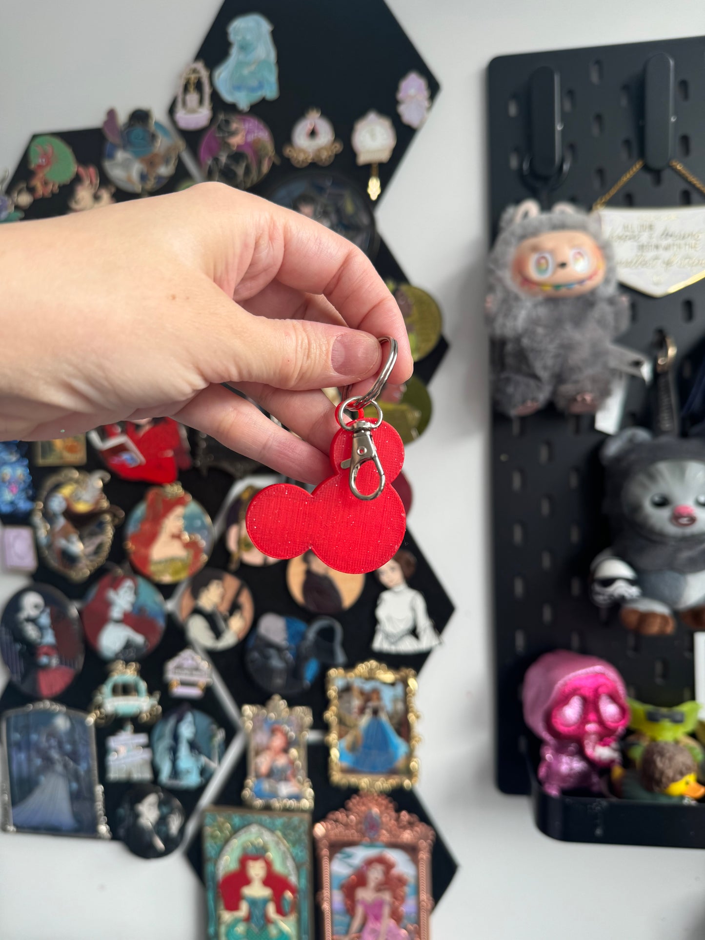 Red Glittery Mouse Can Opener