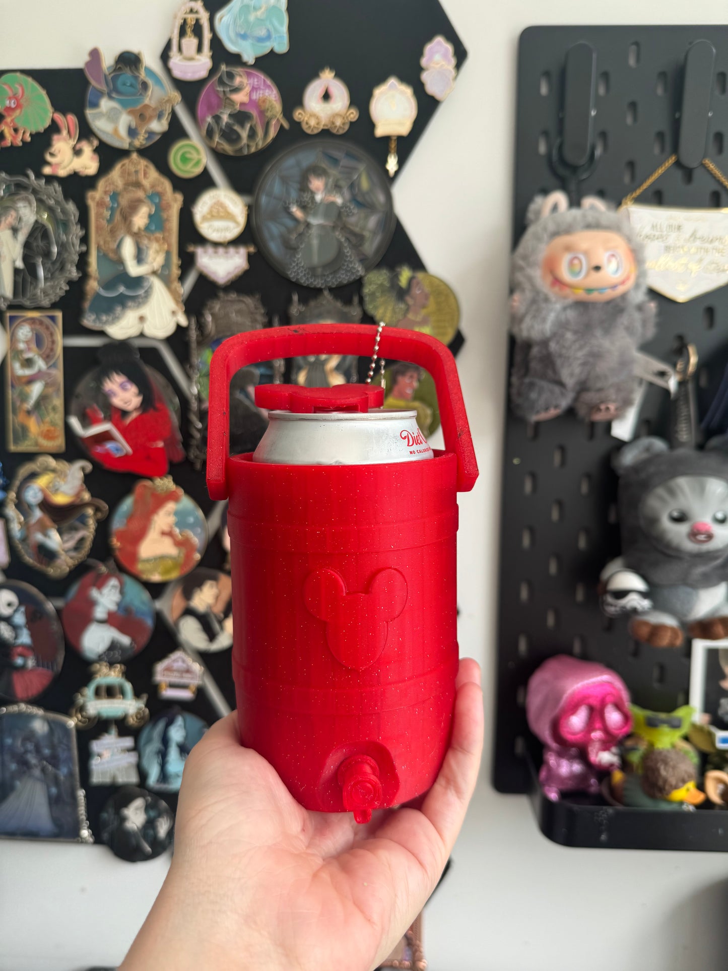 Glittery Red Mouse Can Cooler
