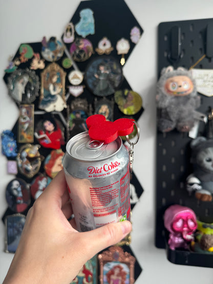 Red Glittery Mouse Can Opener