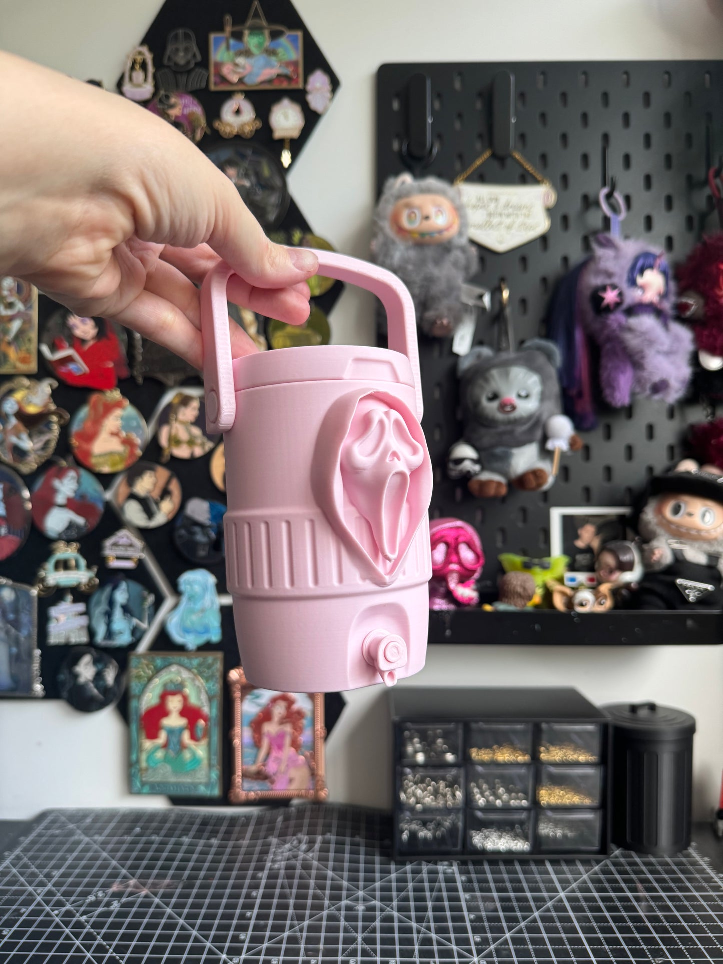 Pink Ghosty Can Cooler