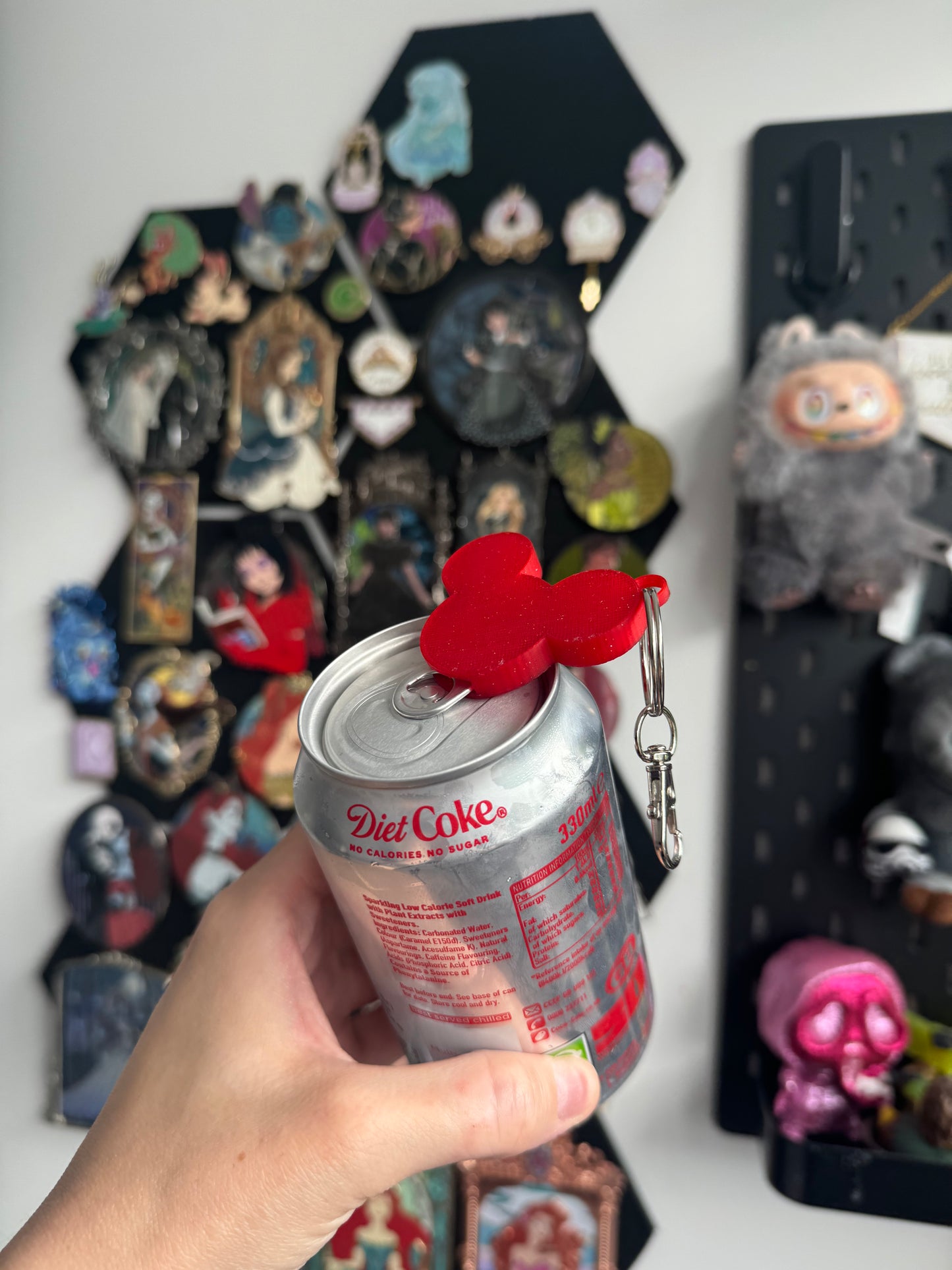 Red Glittery Mouse Can Opener