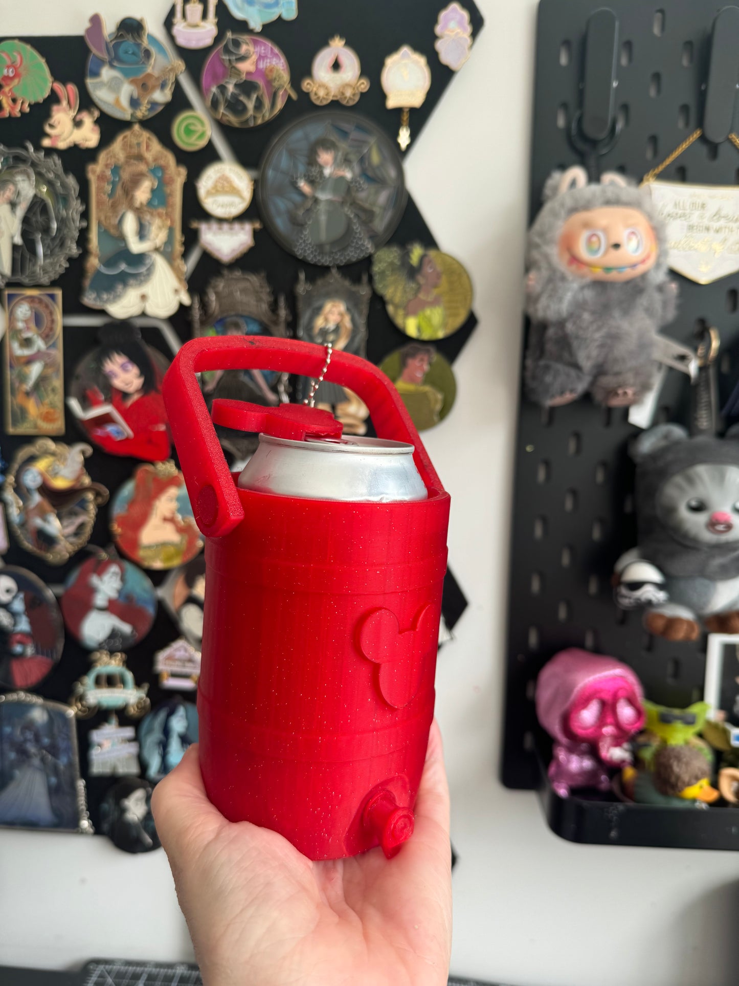 Glittery Red Mouse Can Cooler