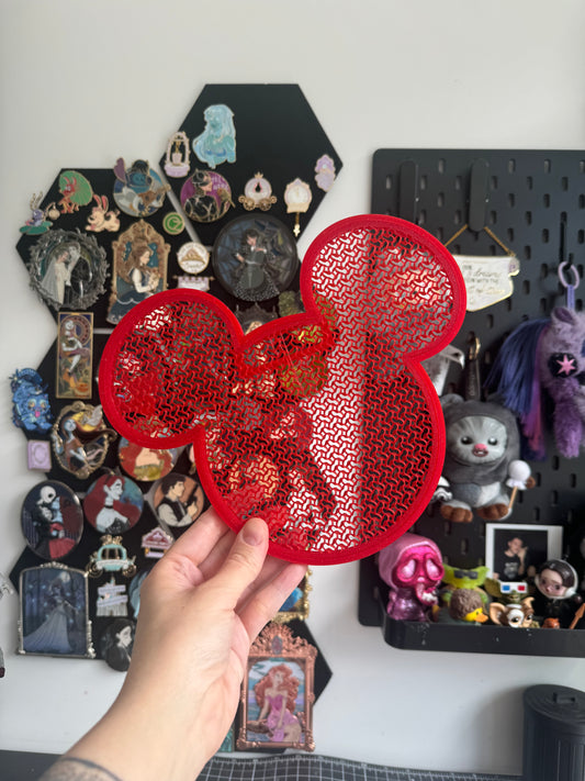 Red Glittery Mouse Pin Board
